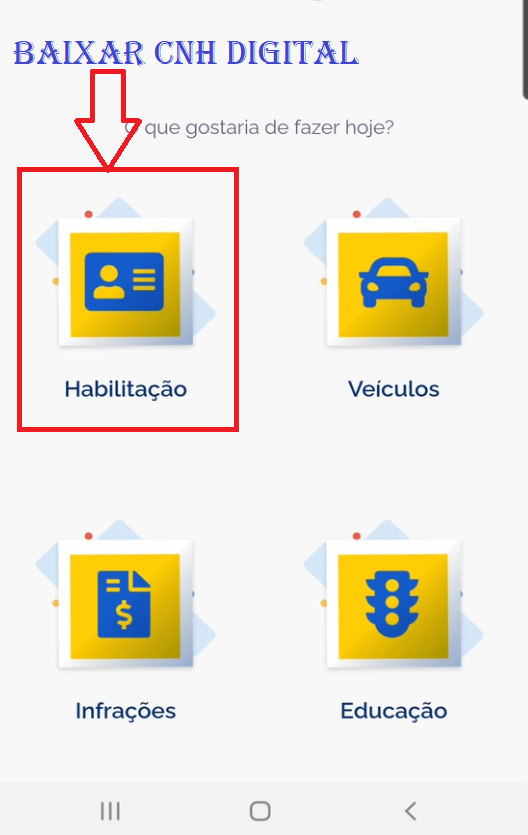baixar cnh digital