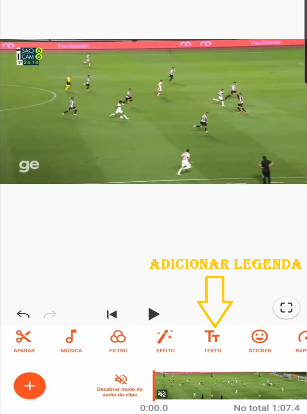 editar videos no celular - adicionar legenda