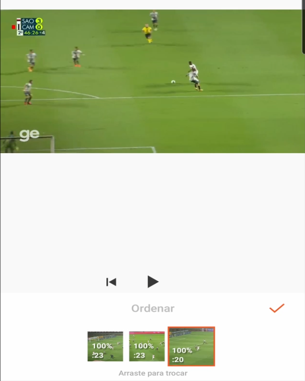 editar videos no celular ordenar