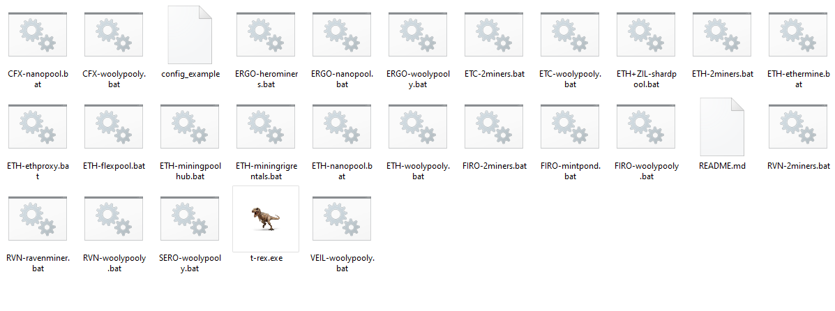 como minerar ether - t-rex descompactado